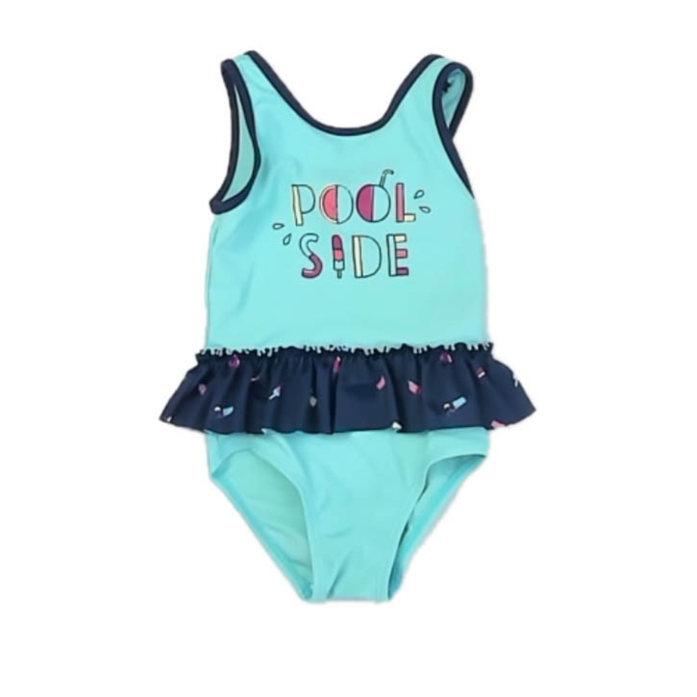 Joe Fresh Girls Aqua | Navy 1-piece Swimsuit size: 12-18 Months